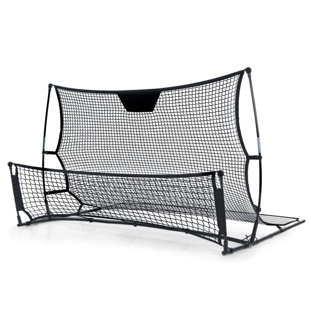 Soccer rebounder net with volley training football goal