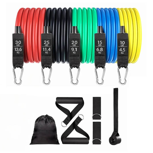 Social Hike Resistance Band Set with Handles - 11pcs Home