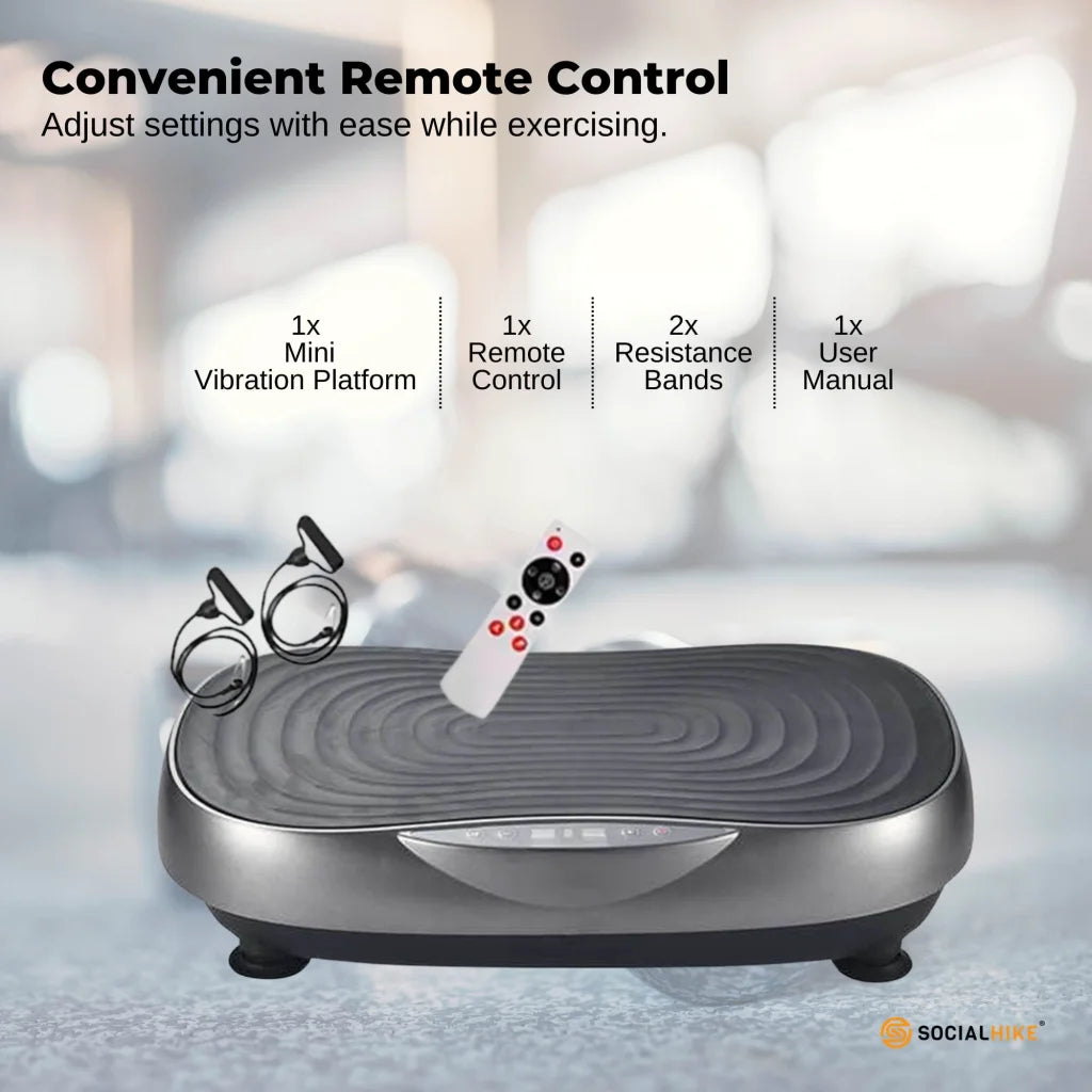 Social Hike Vibration Plate Machine Vibrating Exercise Platform Grey