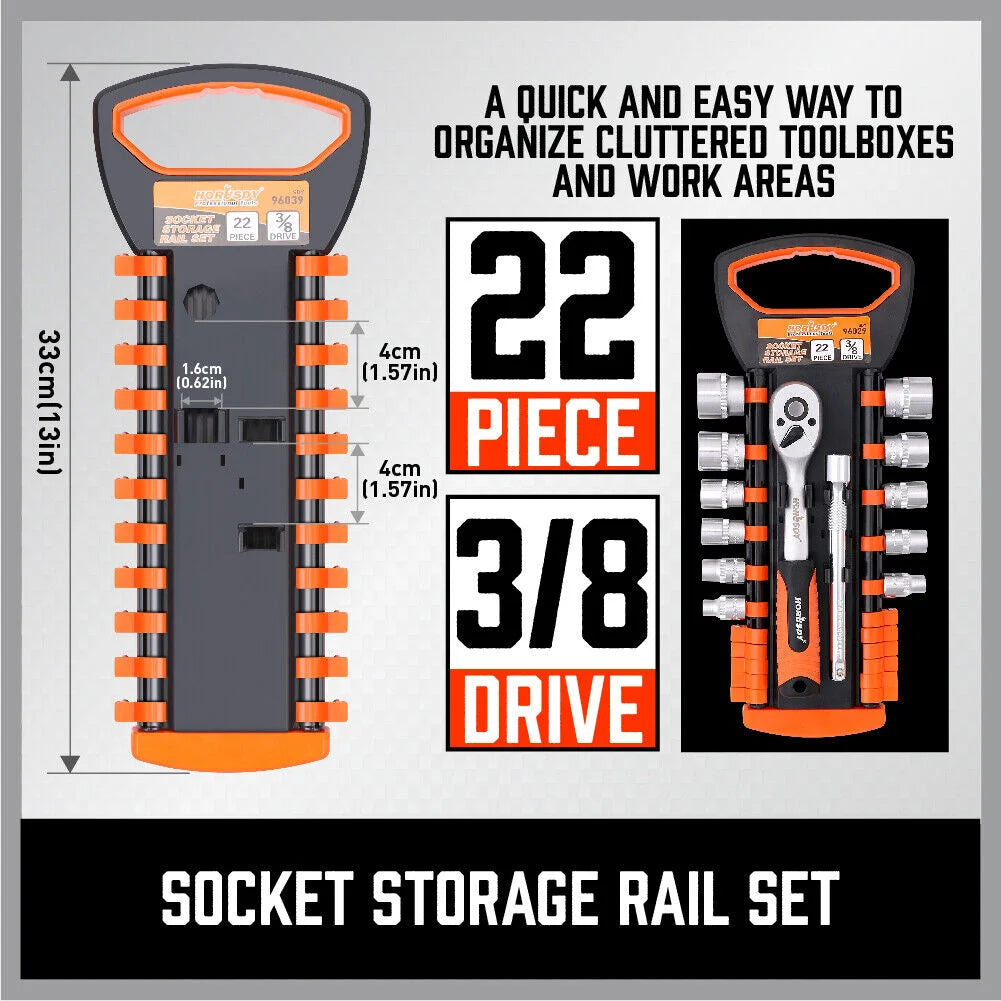Socket Holder Rack Organizer 3Pc Rails 66 Holder Garage