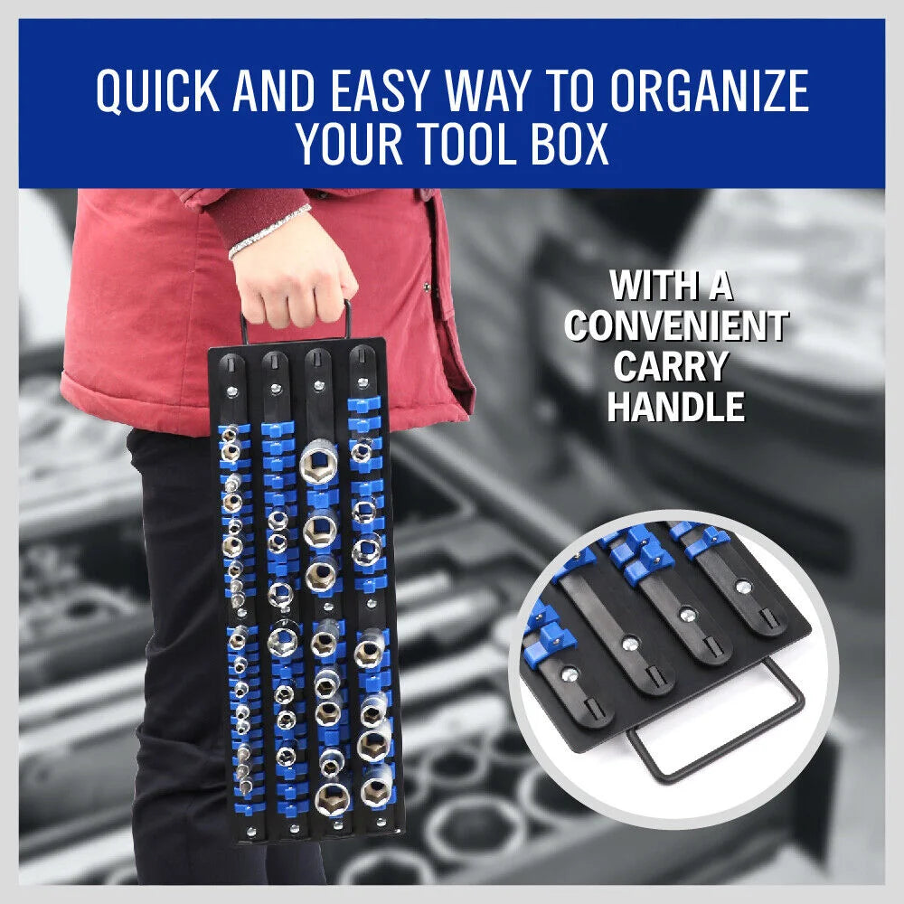 Socket Storage Rail Organizer 80 Mixed Ball Locking Holder