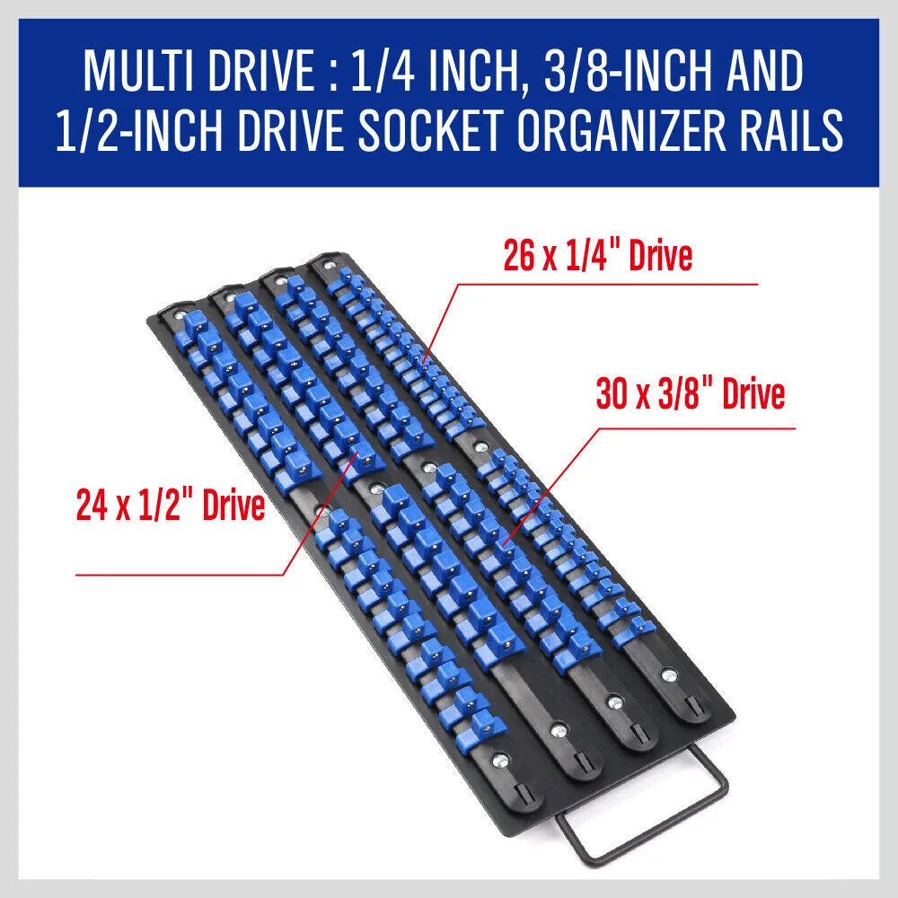 Socket Storage Rail Organizer 80 Mixed Ball Locking Holder