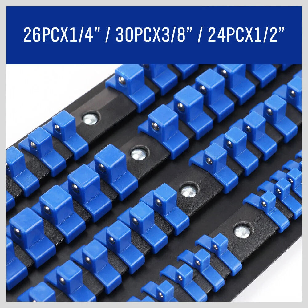 Socket Storage Rail Organizer 80 Mixed Ball Locking Holder
