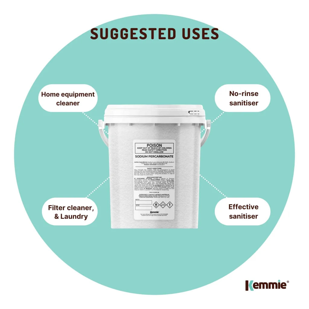 Sodium Percarbonate Tub 1.3Kg - Eco Laundry Cleaner Brew