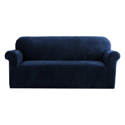 Sofa Cover 3 Seater Velvet Couch Covers Sapphire