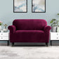 Sofa Cover Couch Covers 2 Seater Velvet - Ruby Red