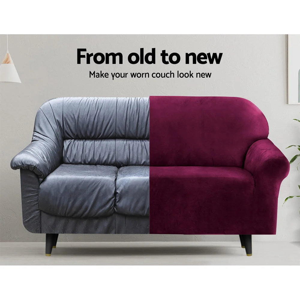 Sofa Cover Couch Covers 2 Seater Red