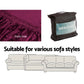 Sofa Cover Couch Covers 3 Seater Velvet - Ruby Red