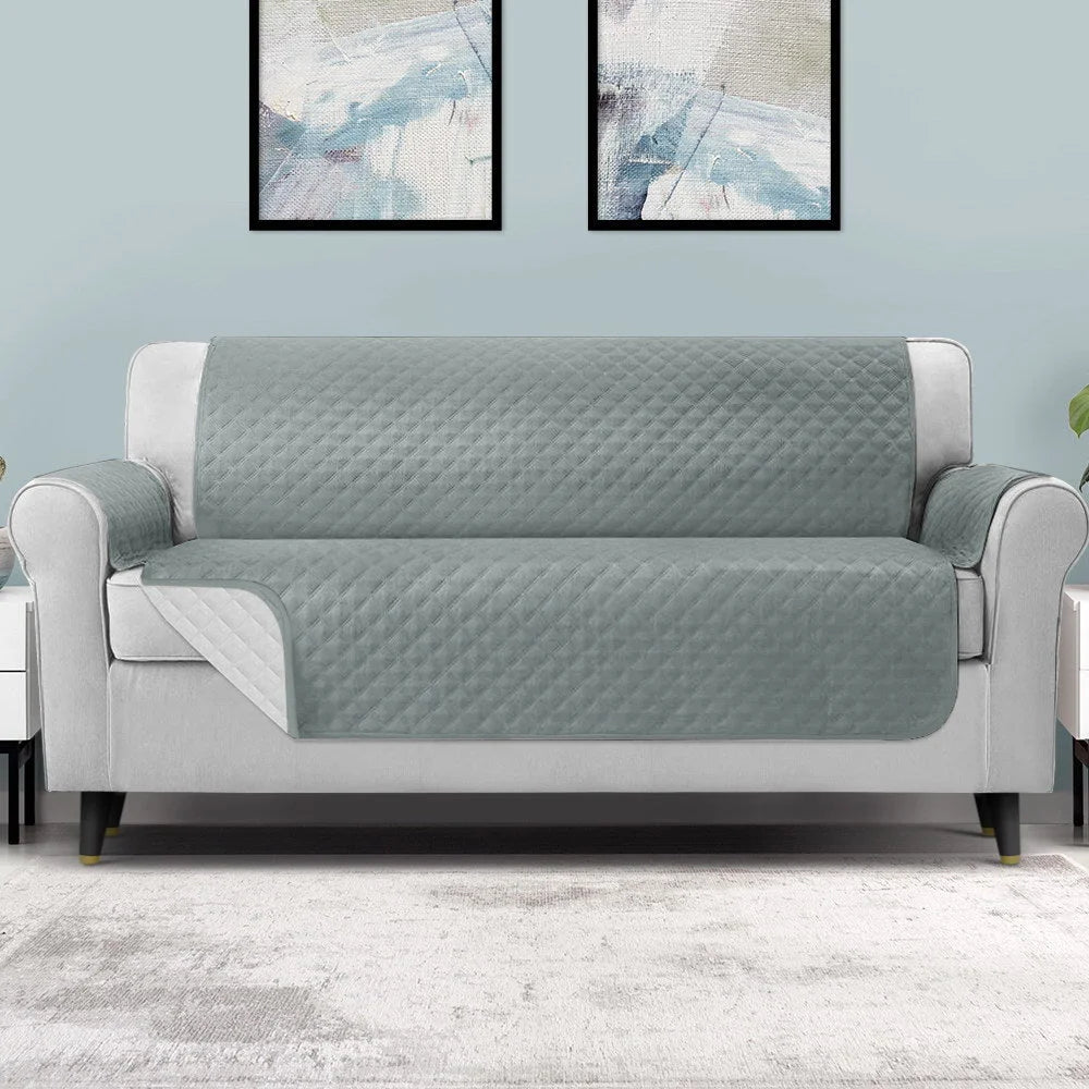 Sofa Cover Couch Covers 4 Seater 100% Water Resistant - Grey