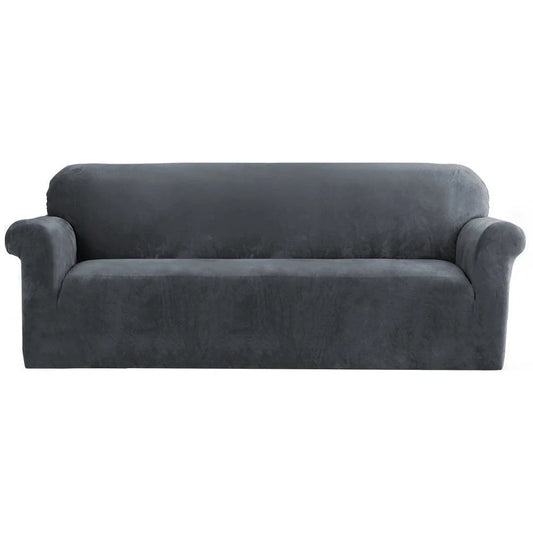 Grey 4 sofa cover couch with covers seater velvet plush