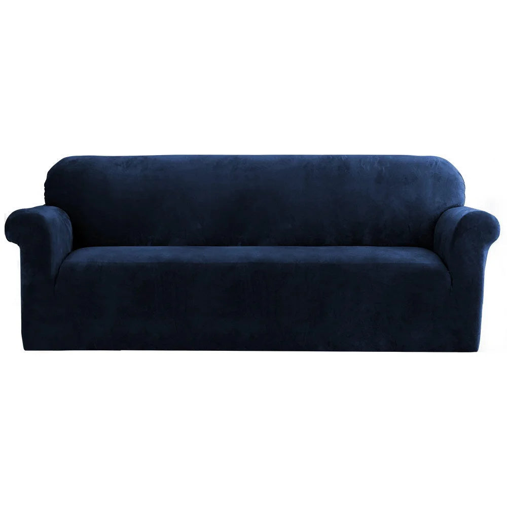 Sofa Cover Couch Covers 4 Seater Velvet sapphire 318