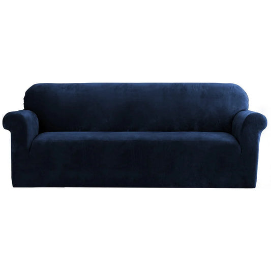 Sofa Cover Couch Covers 4 Seater Velvet sapphire 318