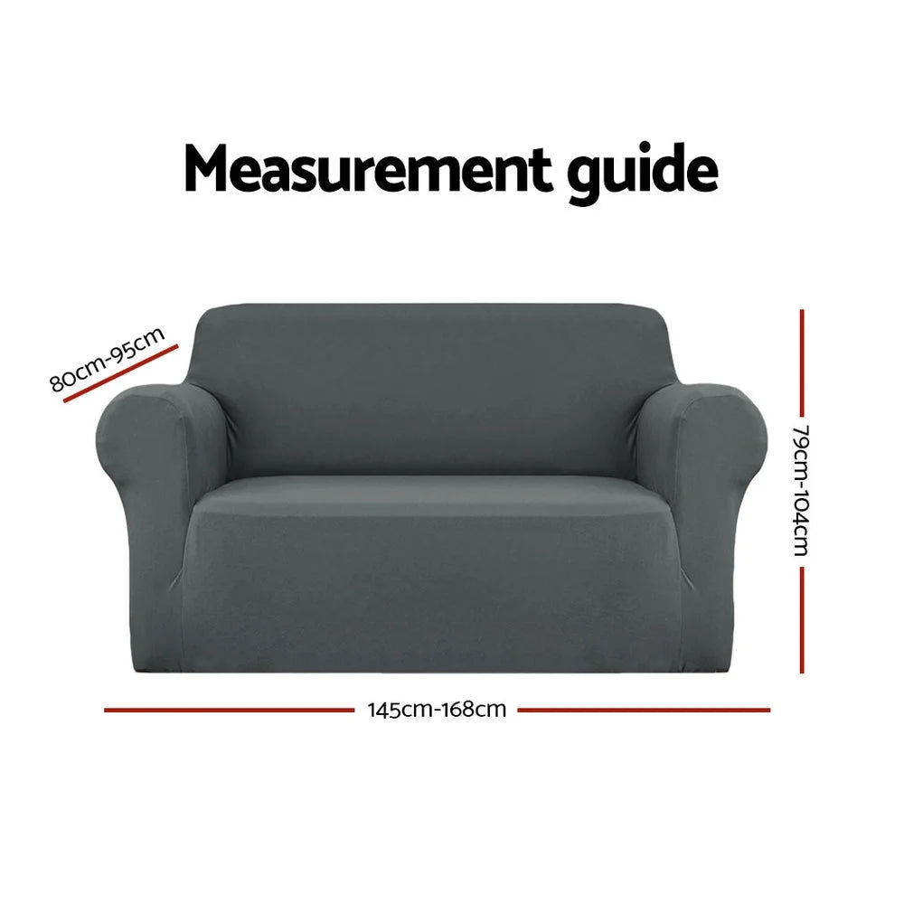 Sofa Cover Elastic Stretchable Couch Covers 2-Seater - Grey