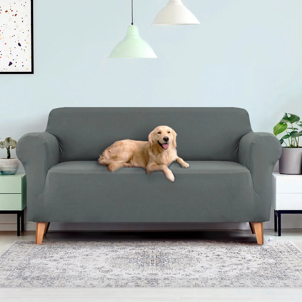 Sofa Cover Elastic Stretchable Couch Covers 3-Seater - Grey