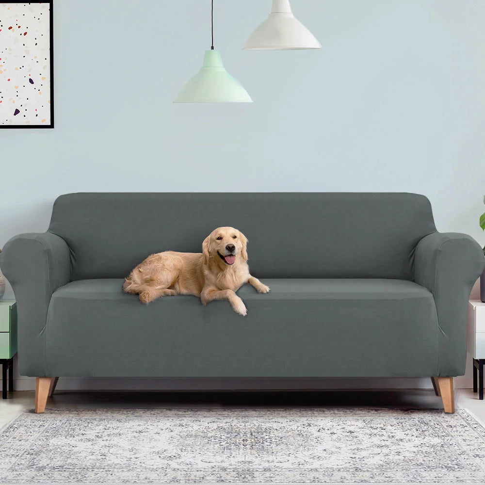 Sofa Cover Elastic Stretchable Couch Covers 4-Seater - Grey