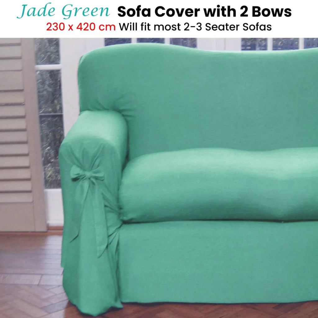 Sofa Cover Jade Green 2 to 3 Seater 230 X 420cm - Furniture
