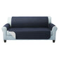 Grey sofa cover quilted with caster wheels and side handle rail