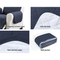 Sofa cover quilted with cover fabric and edge stitching