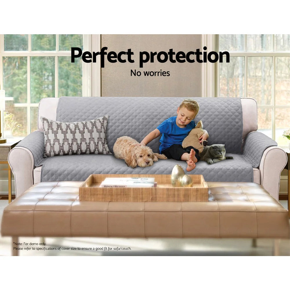 Sofa cover quilted with boxed accessories and matching pieces