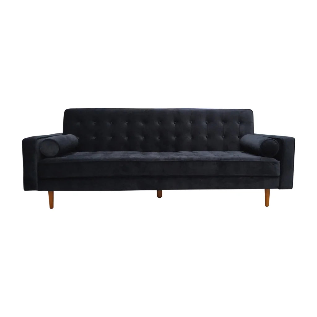 Sofa Marcella Black Velvet Fabric - New Arrivals