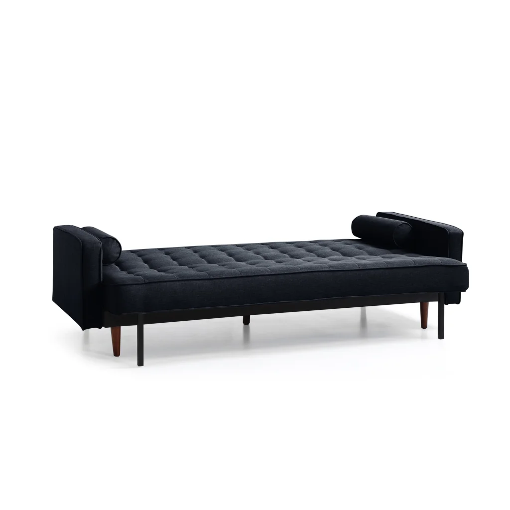 Sofa Marcella Black Velvet Fabric - New Arrivals