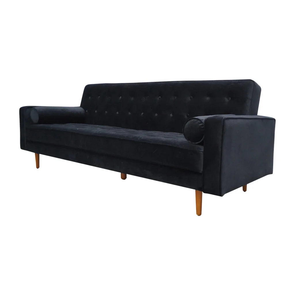 Sofa Marcella Black Velvet Fabric - New Arrivals