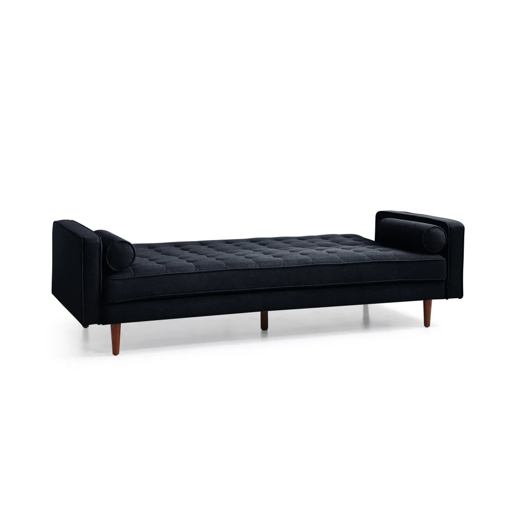 Sofa Marcella Black Velvet Fabric - New Arrivals