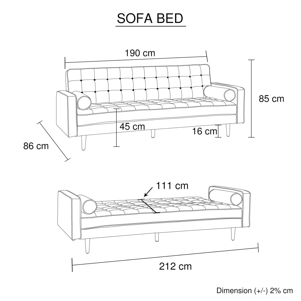 Sofa Marcella Standard Fabric - Beige - New Arrivals
