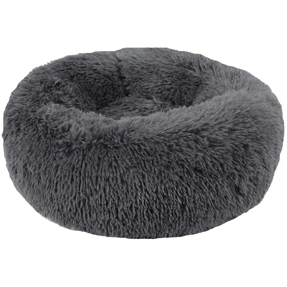 Soft Dog Bed Round Washable Plush Pet Kennel Cat Bed Mat