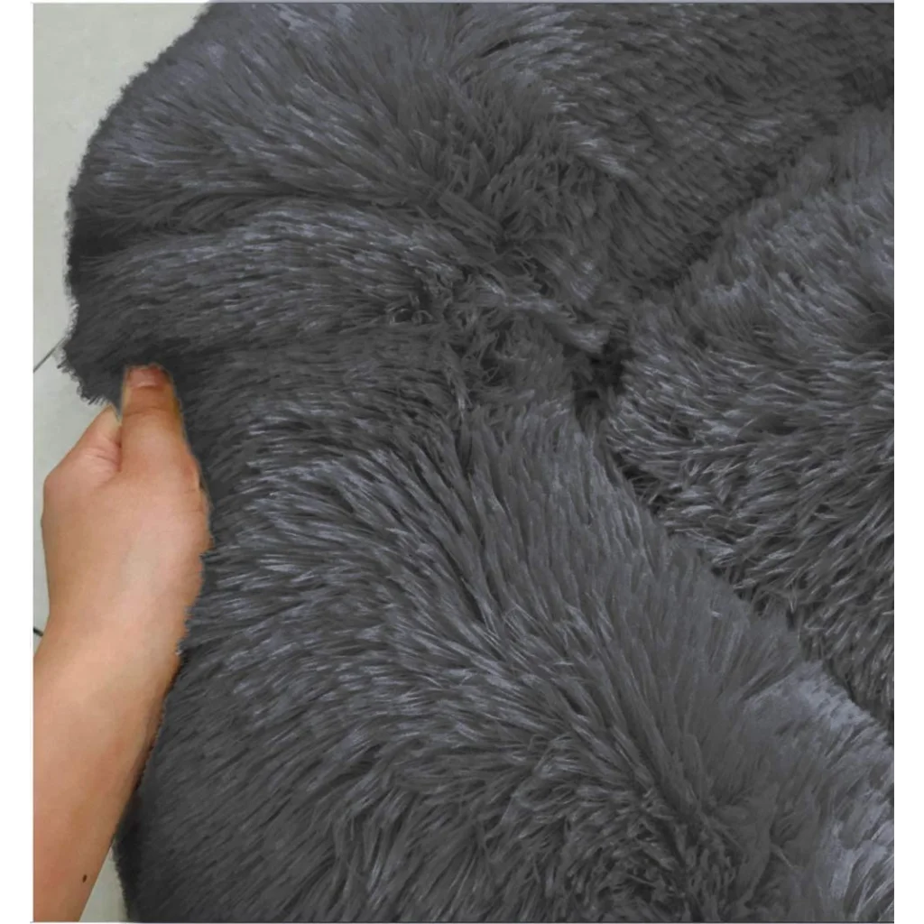 Soft Dog Bed Round Washable Plush Pet Kennel Cat Bed Mat