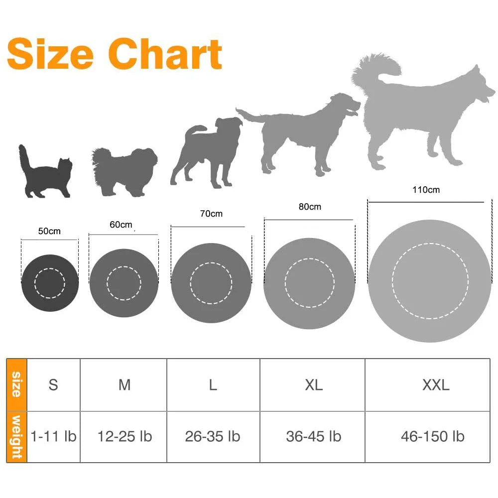Soft Dog Bed Round Washable Plush Pet Kennel Cat Bed Mat