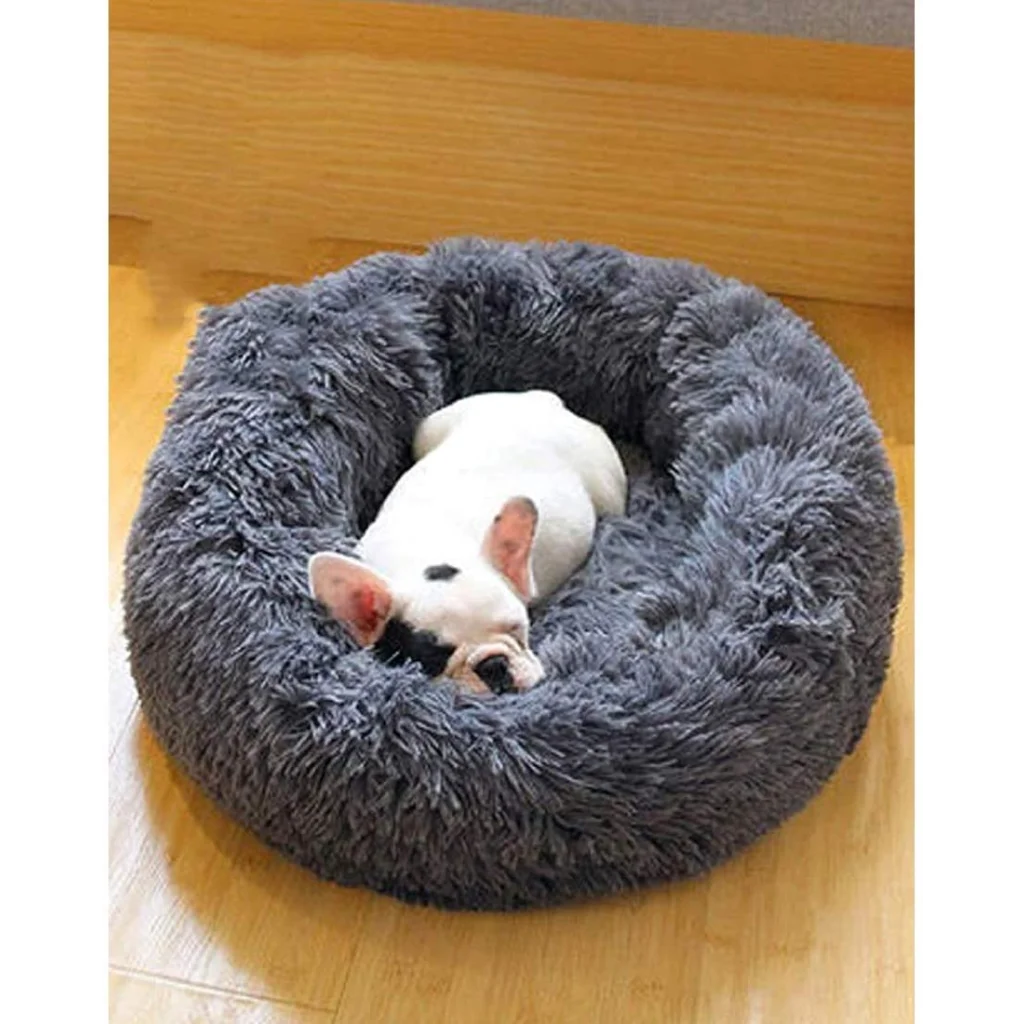 Soft Dog Bed Round Washable Plush Pet Kennel Cat Bed Mat