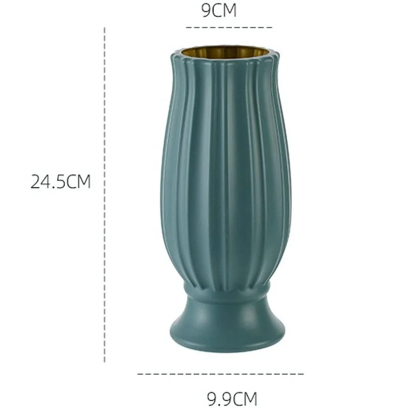 Soft Dried Flower Vase Arrangement for Living Room Decor