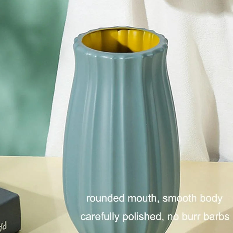 Soft Dried Flower Vase Arrangement for Living Room Decor