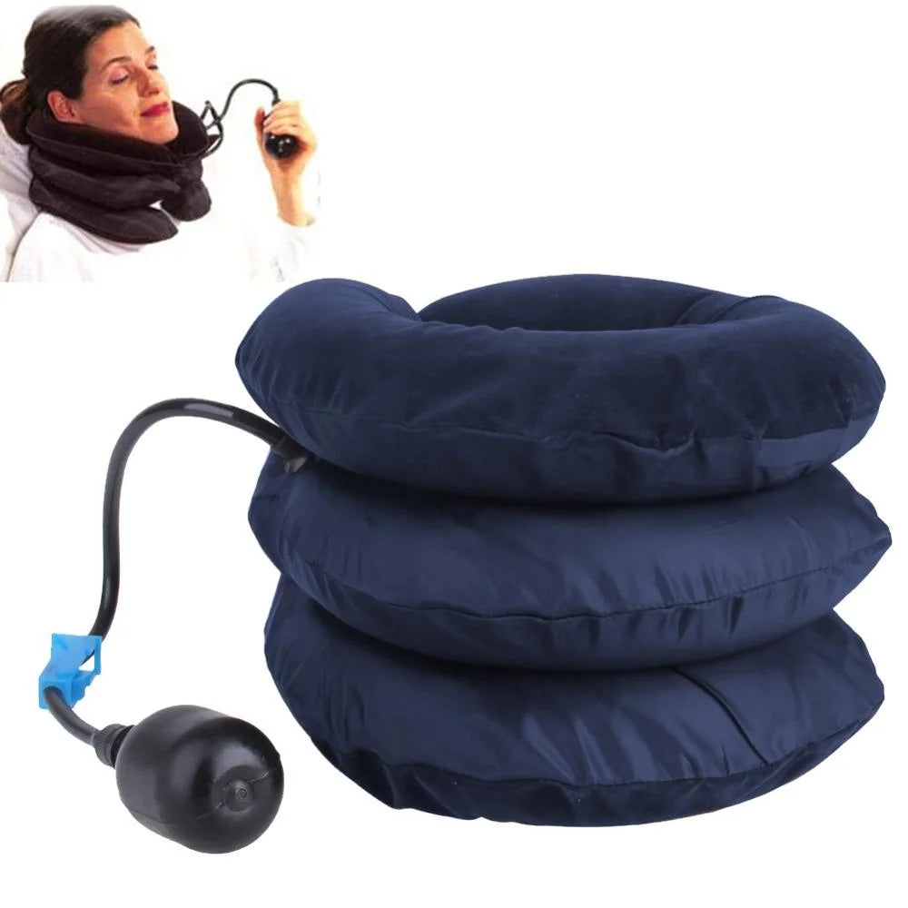 Soft Inflatable Neck Traction Device For Pain Relief Dark
