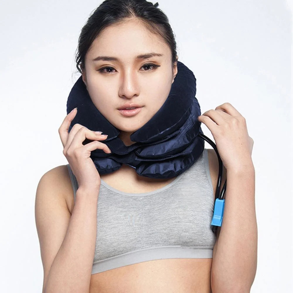 Soft Inflatable Neck Traction Device For Pain Relief Dark