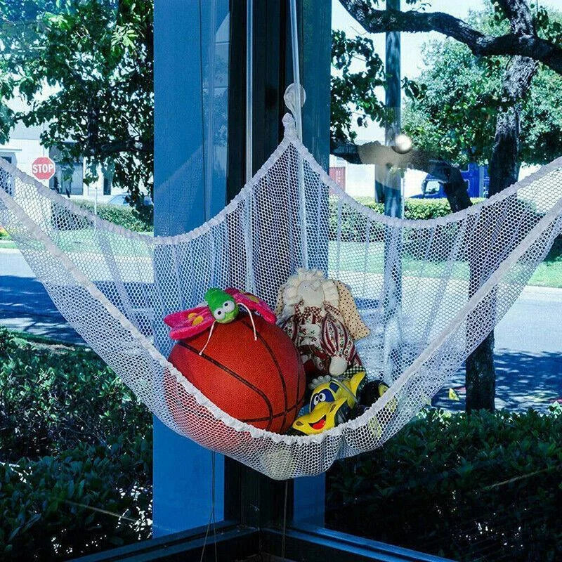 White mesh outdoor hammock with lightweight hammock body and carry pouch