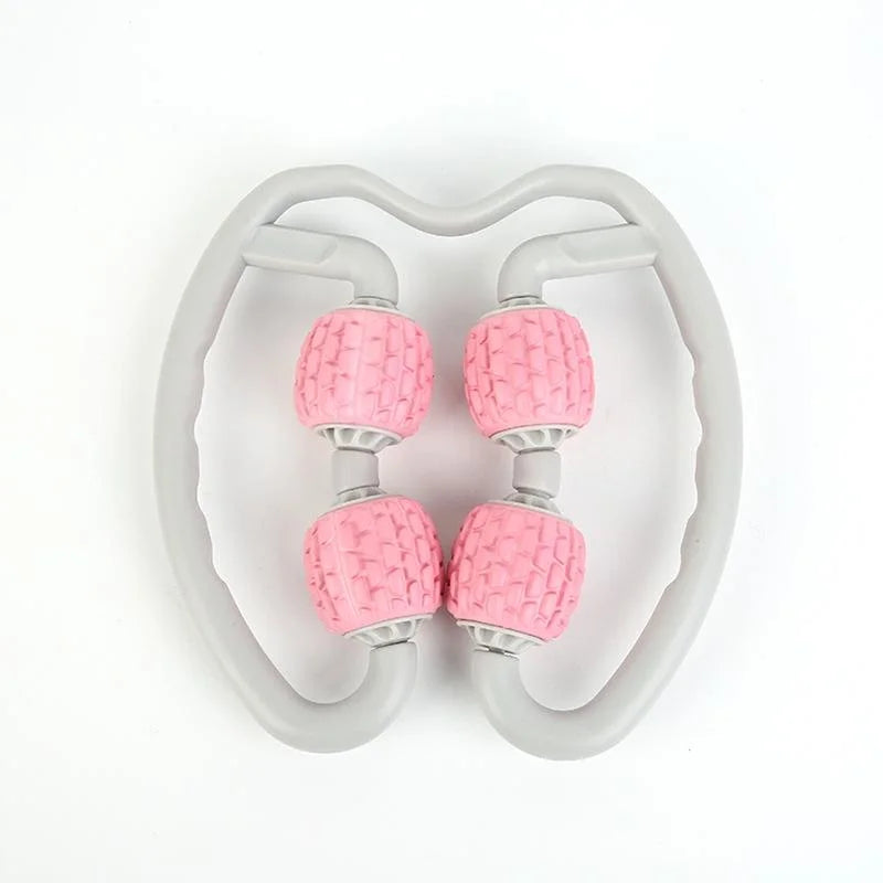 Soft Ring Leg Muscle Massage Roller - Pink - Health &