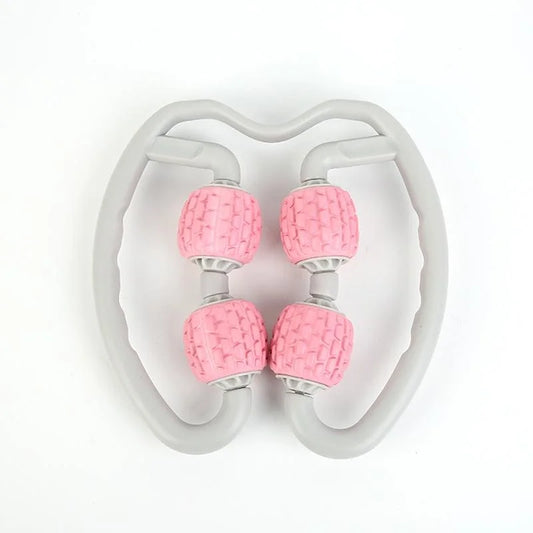 Soft Ring Leg Muscle Massage Roller - Pink - Health &