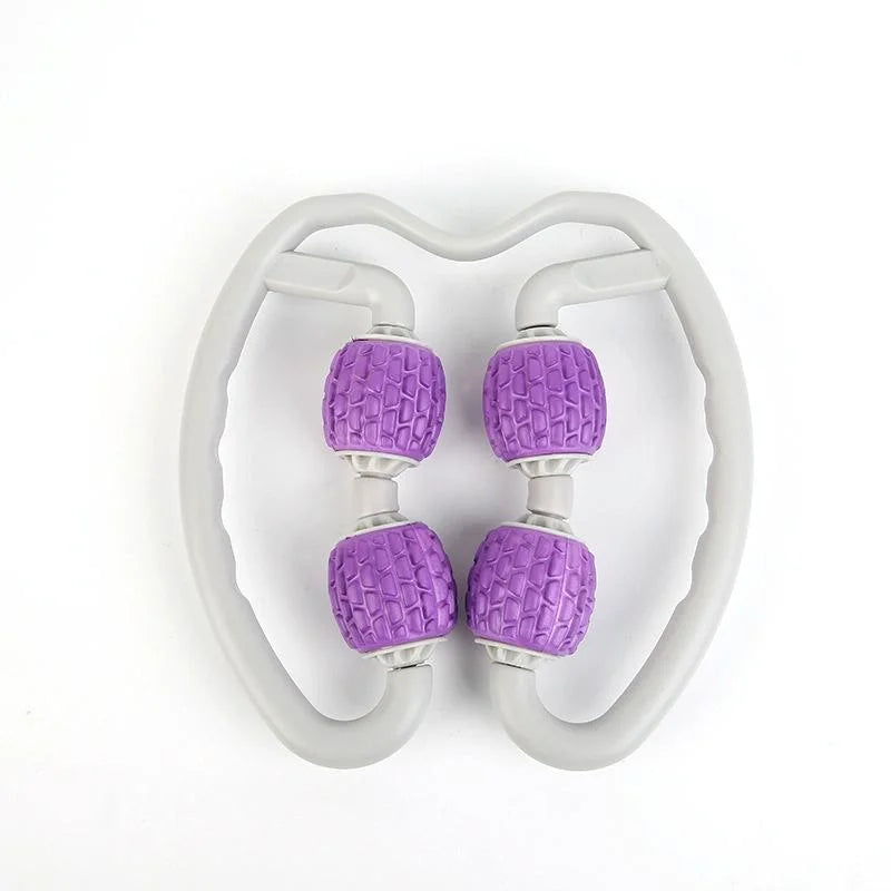 Soft Ring Leg Muscle Massage Roller - Pink - Health &