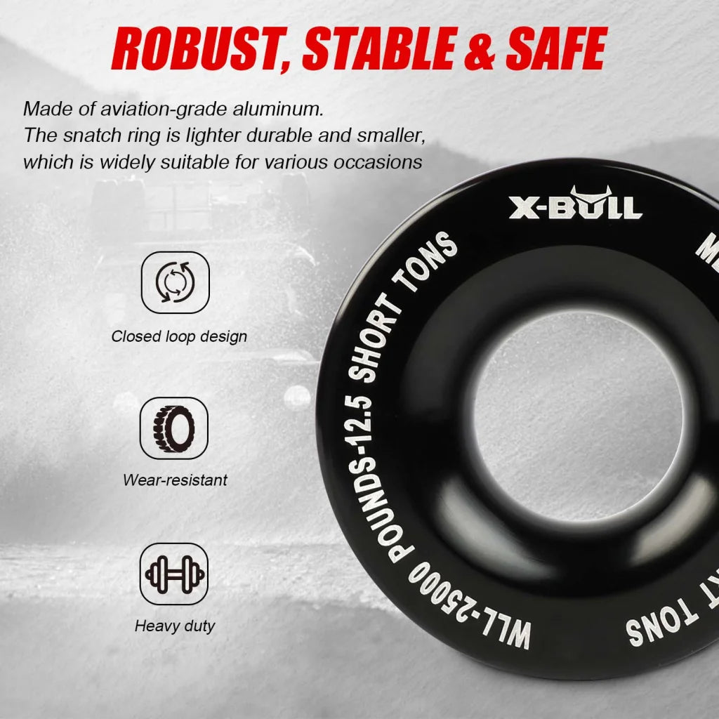 Soft Shackle Synthetic Rope Recovery Snatch Ring / Recovery
