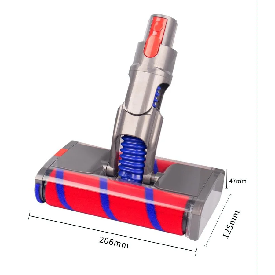 Soft Velvet Double Roller Floor Brush For Dyson Vacuum Cleaners-1922443432299728898