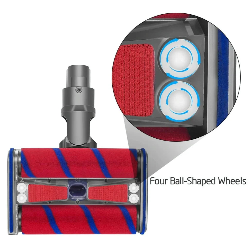 Soft Velvet Double Roller Floor Brush For Dyson Vacuum Cleaners-1922443432299728900