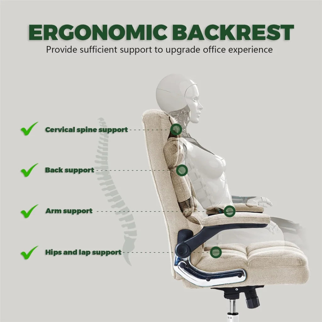 Soft Velvet Home Ergonomic Swivel Adjustable Tilt Angle
