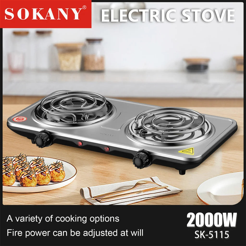 SOKANY Multifunctional Electric Stove Dual Burner appliances kitchen
