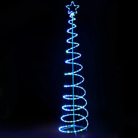 Solar Christmas Tree 2.4m Motif Lights 8 Modes Multi-Colour