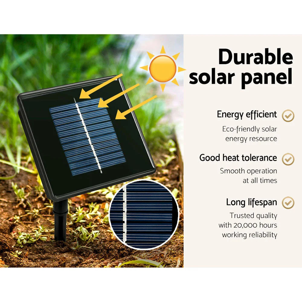 Solar Christmas Tree 2.4m Motif Lights 8 Modes Multi-Colour