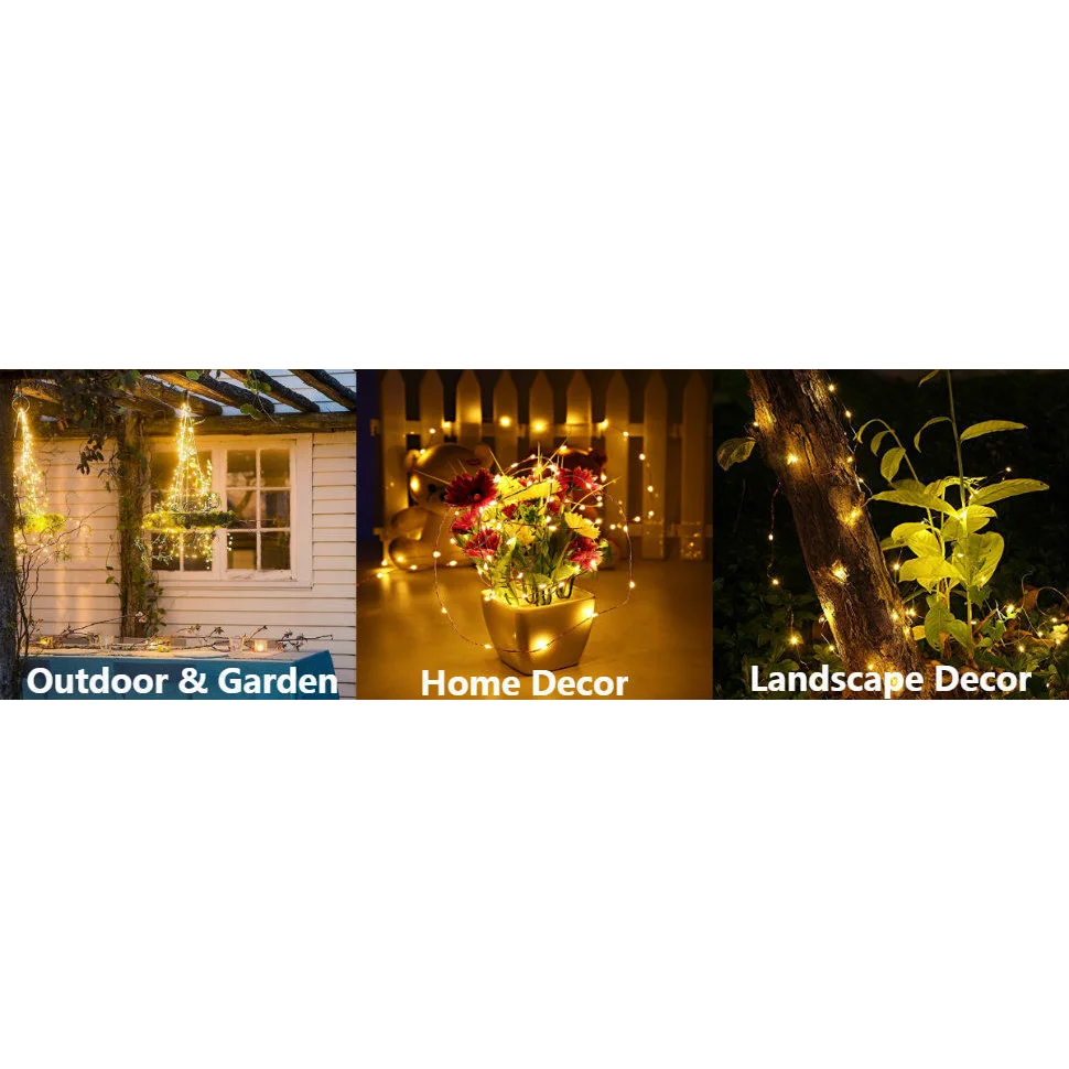 Solar Fairy Lights 200 Waterproof LED Outdoor with 8