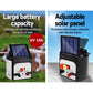 Solar Fence Charger Energiser, 8 km, 0.3J, White shown with visible product details