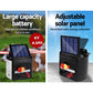 400m solar fence charger with solar panel face and charger casing